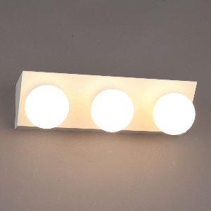 밀크 3등 욕실등 (화이트) S LED 8W 볼구램프 포함