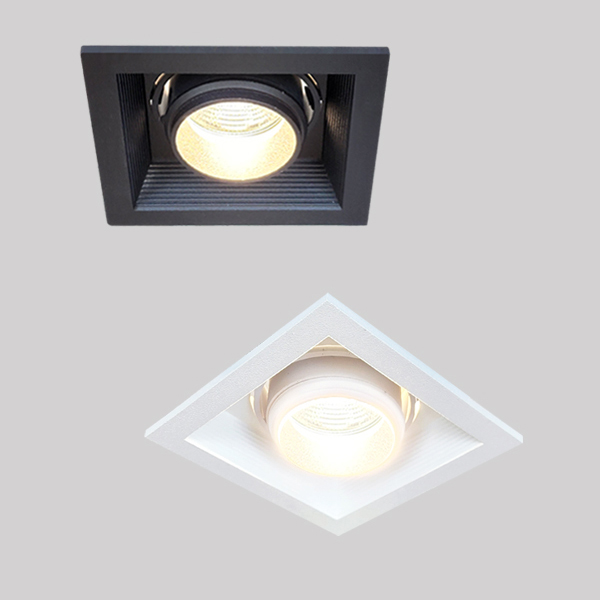 LED COB 바몬 1구 사각 매입등, 매입조명 (15W 블랙 화이트),아이딕조명,LED COB 바몬 1구 사각 매입등, 매입조명 (15W 블랙 화이트)