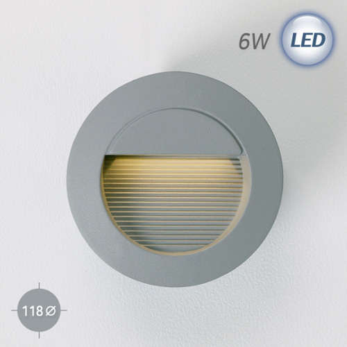 [아이딕조명 ] 4306 LED 원형 계단매입 6W(그레이) -f,아이딕조명,[아이딕조명 ] 4306 LED 원형 계단매입 6W(그레이) -f